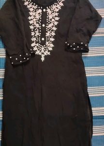 Black Embroidered Kurti