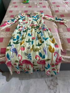 Pristino Women Floral Print Anarkali Kurta