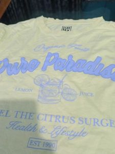 Yellow &#39;Pure Paradise&#39; Graphic Tee