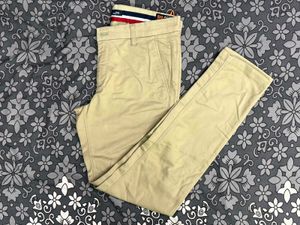 Khaki Straight Leg Pants