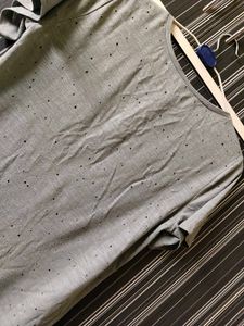 Grey Graphic Top