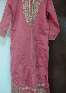 Pink Embroidered Indian Kurti