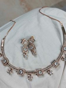 Oxidised American Diamond Set