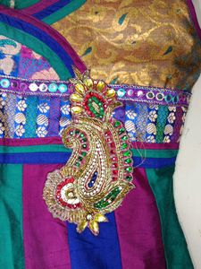 Green Anarkali Chudidar Suit