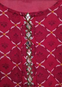 New Mirror Work Anarkali Kurti