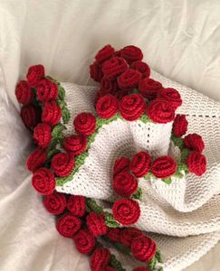 Crocheted Rose Blanket