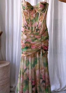 SAVANA FLORAL MAXI DRESS WITH HIGH SLIT