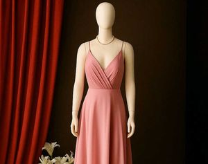 Elegant Pink Maxi Dress