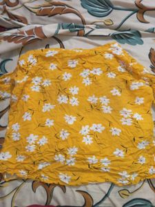 Yellow Floral Smocked Peplum Kawaii Cute Top 💛
