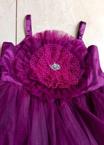 Burgundy Flower Girl Dress