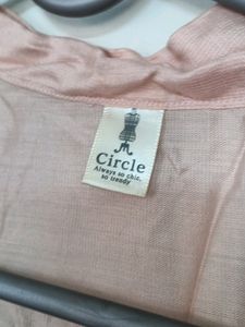 Peach Shirt Type Stylish Western Top