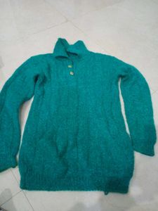 Cozy Green Knit Sweater