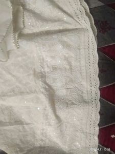 Chikankari Handwork White Kurta With Dupatta