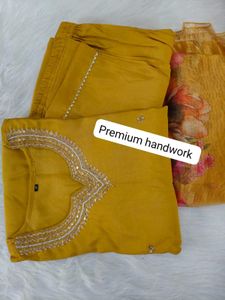 Beautiful Yellow Roman Silk Suit Sale