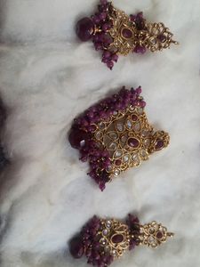 Kundan Polki Pendant set