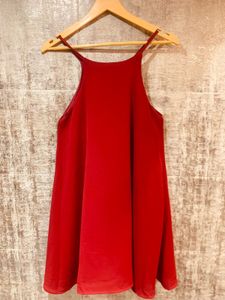 Red Sleeveless Mini Skater Dress