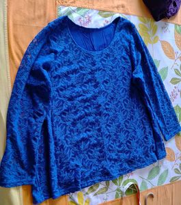 Blue Lace Top