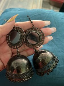 Black Jhumka Earrings