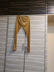 Golden Patterned Leggings