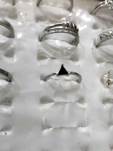 Assorted Silver Tone Rings
