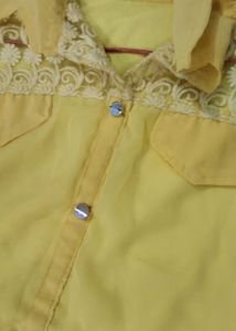 Yellow Lace Top