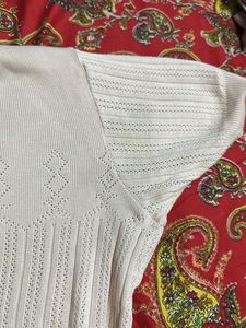 White Knit Top