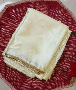 Daydreaming Soft satin Saree With Blouse Piece