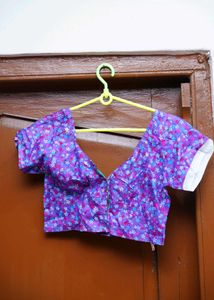 Pink Crop Top Blouse