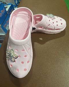Pink Clogs with Charms