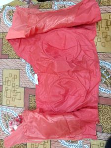 Sunset Peach Ruffles meet a Blooming Floral Leheng