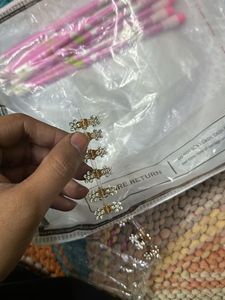 12 Pcs golden Small Hair Clips// mini Claw No Slip