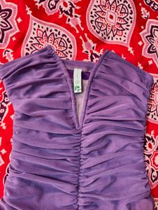 Newme Purple Bodycon Mini Dress