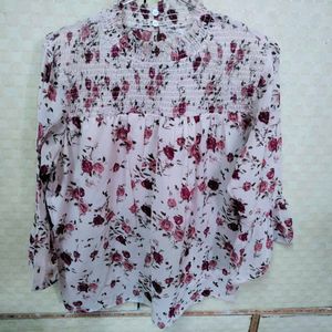 Floral Smocked Blouse