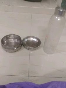 Lunch Box with Water Bottle,used