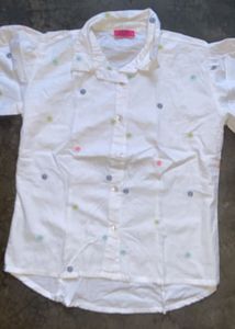Cute White Button-Down Shirt