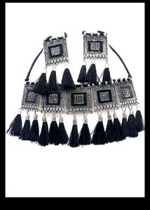 Fancy Alloy Black and Silver Jewellery