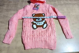 Cute Pink Teddy Bear Sweater