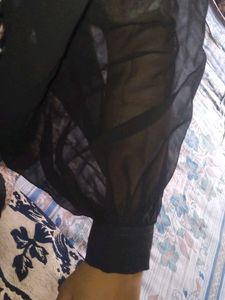 Black elegant ethnic top