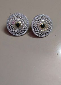 Elegant Blue Stone Earrings and with american diam