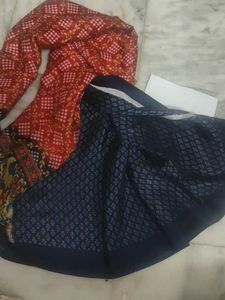Red &amp; Blue Saree