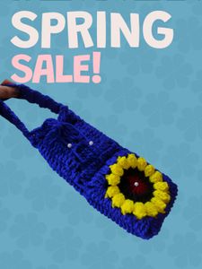 Crochet Sunflower Bag - Handmade