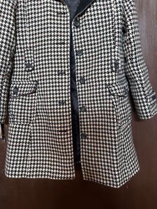 Houndstooth Woollen Stylish Coat