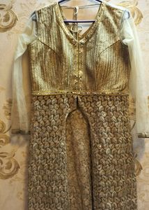Beautiful Front Slit Top With Skirt And Dupatta.Size 38.