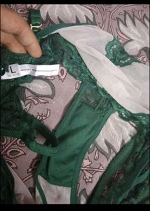 Green Lace Lingerie Set