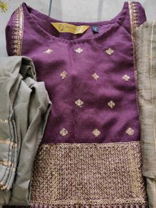 Purple Kurta Suit Set