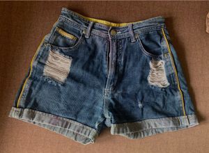 Distressed Denim Shorts