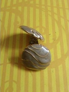 Vintage Round Button Earrings