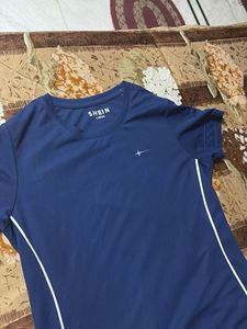 Blue Shein Active T-Shirt