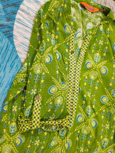 rangriti Olive Green Printed Kurta