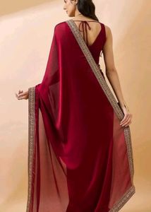 Elegant Maroon Saree